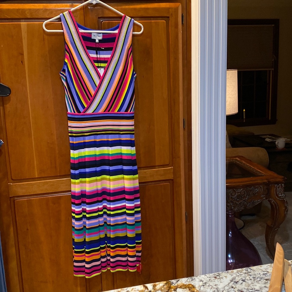 Milly original Stripe Surplice Dress, P, NWT $450, gorgeous!